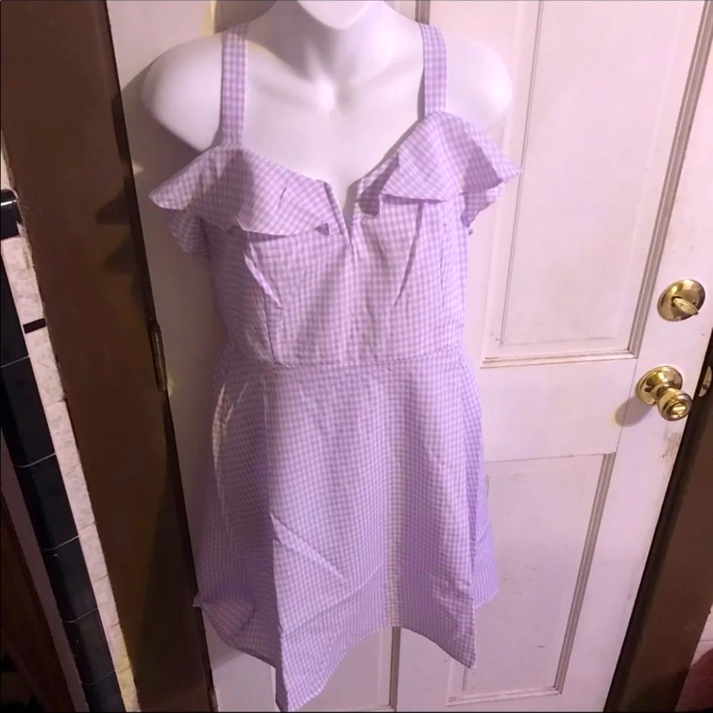 Purple lightweight plaid tartan sundress